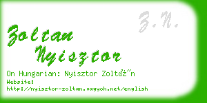 zoltan nyisztor business card